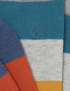 Men FatFace View All|1 Pack Aidan Block Stripe Socks