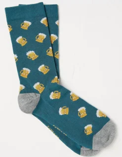 Men FatFace View All|1 Pack Beer Socks