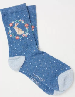 Women FatFace View All|1 Pack Bunny Wreath Socks