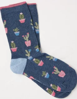 Women FatFace View All|1 Pack Cactus Socks