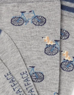 Men FatFace View All|1 Pack Dogs On Bikes Socks