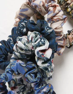 Women FatFace View All|5 Pack Elsewhere Print Scrunchies