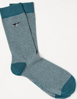 Men FatFace View All|1 Pack Embroidered Whale Socks