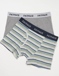 Men FatFace View All|2 Pack Eype Stripe Boxers