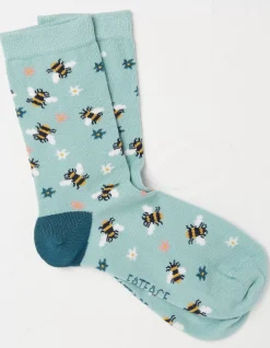 Women FatFace View All|1 Pack Floral Bee Socks