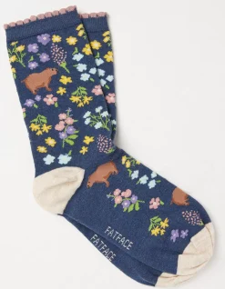 Women FatFace View All|1 Pack Floral Capybara Socks