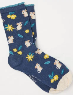 Women FatFace View All|1 Pack Floral Mouse Socks