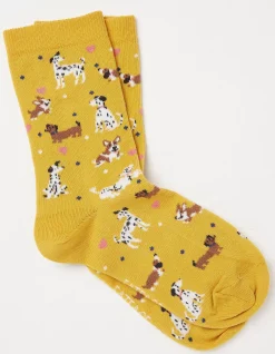 Women FatFace View All|1 Pack Happy Dogs Socks