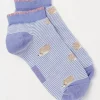 Women FatFace View All|1 Pack Hedgehog Stripe Trainer Socks