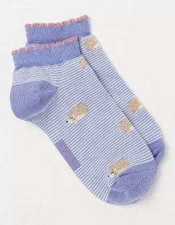 Women FatFace View All|1 Pack Hedgehog Stripe Trainer Socks