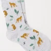 Women FatFace View All|1 Pack Jungle Leopard Socks