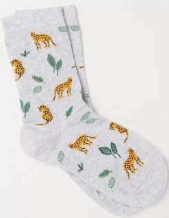 Women FatFace View All|1 Pack Jungle Leopard Socks