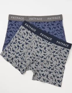 Men FatFace View All|2 Pack Killer Whale Boxers