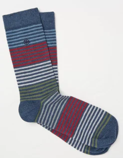 Men FatFace View All|1 Pack Lucien Stripe Socks