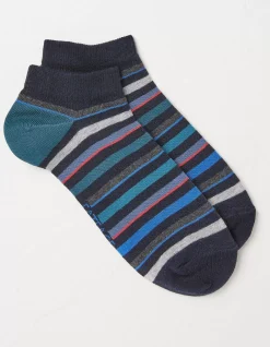Men FatFace View All|1 Pack Oscar Stripe Trainer Socks