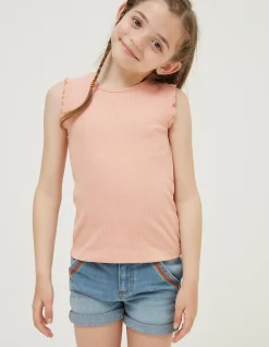 Girls FatFace View All|3 Pack Rib Jersey Vests