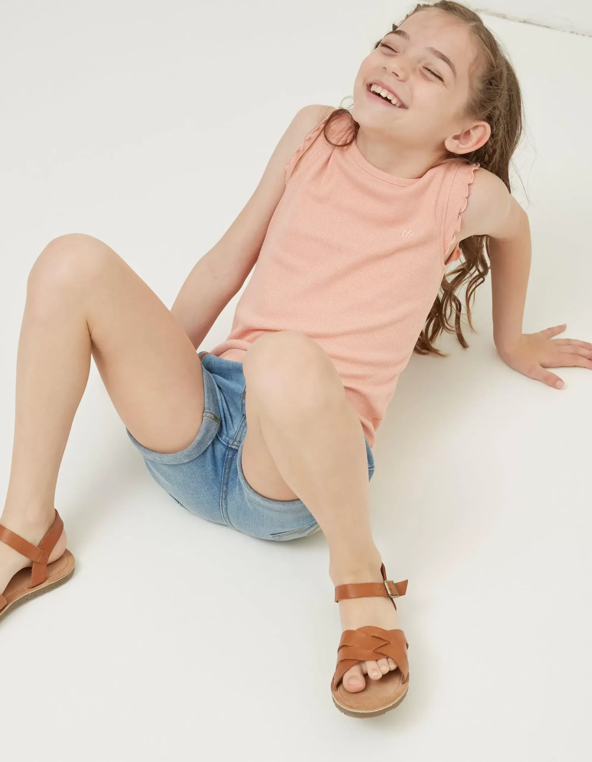 Girls FatFace View All|3 Pack Rib Jersey Vests