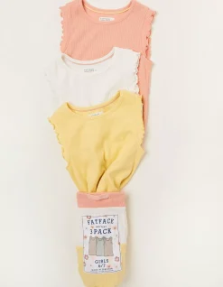 Girls FatFace View All|3 Pack Rib Jersey Vests