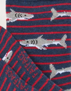 Kids FatFace View All|1 Pack Shark Socks