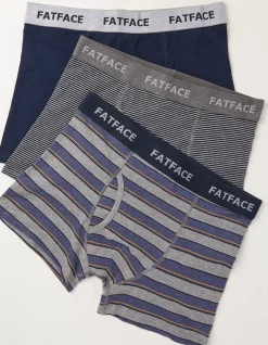 Men FatFace View All|3 Pack Stockbridge Stripe Boxers