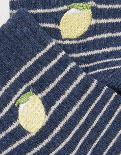 Women FatFace View All|1 Pack Stripe Lemon Socks