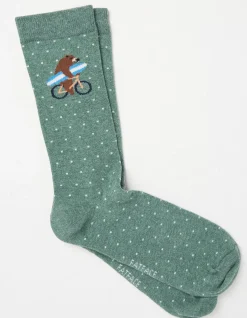 Men FatFace View All|1 Pack Surfing Bear Bike Socks