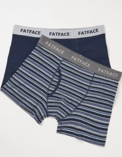 Men FatFace View All|2 Pack West Bay Stripe Boxers