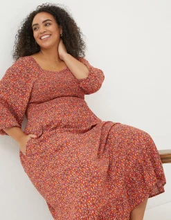 Women FatFace View All|Adele Gradient Floral Midi Dress