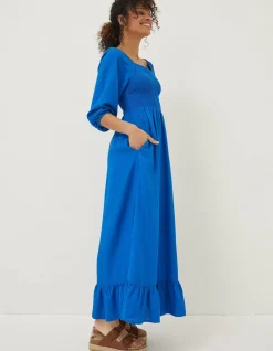 Women FatFace Dresses|Adele Shirred Midi Dress