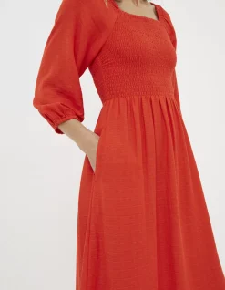 Women FatFace View All|Adele Shirred Midi Dress