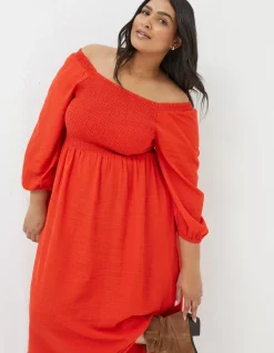 Women FatFace View All|Adele Shirred Midi Dress