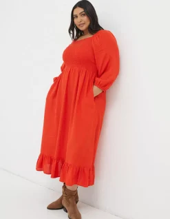Women FatFace View All|Adele Shirred Midi Dress