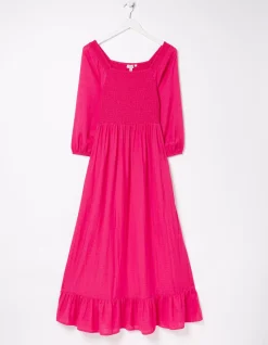 Women FatFace Dresses|Adele Shirred Midi Dress