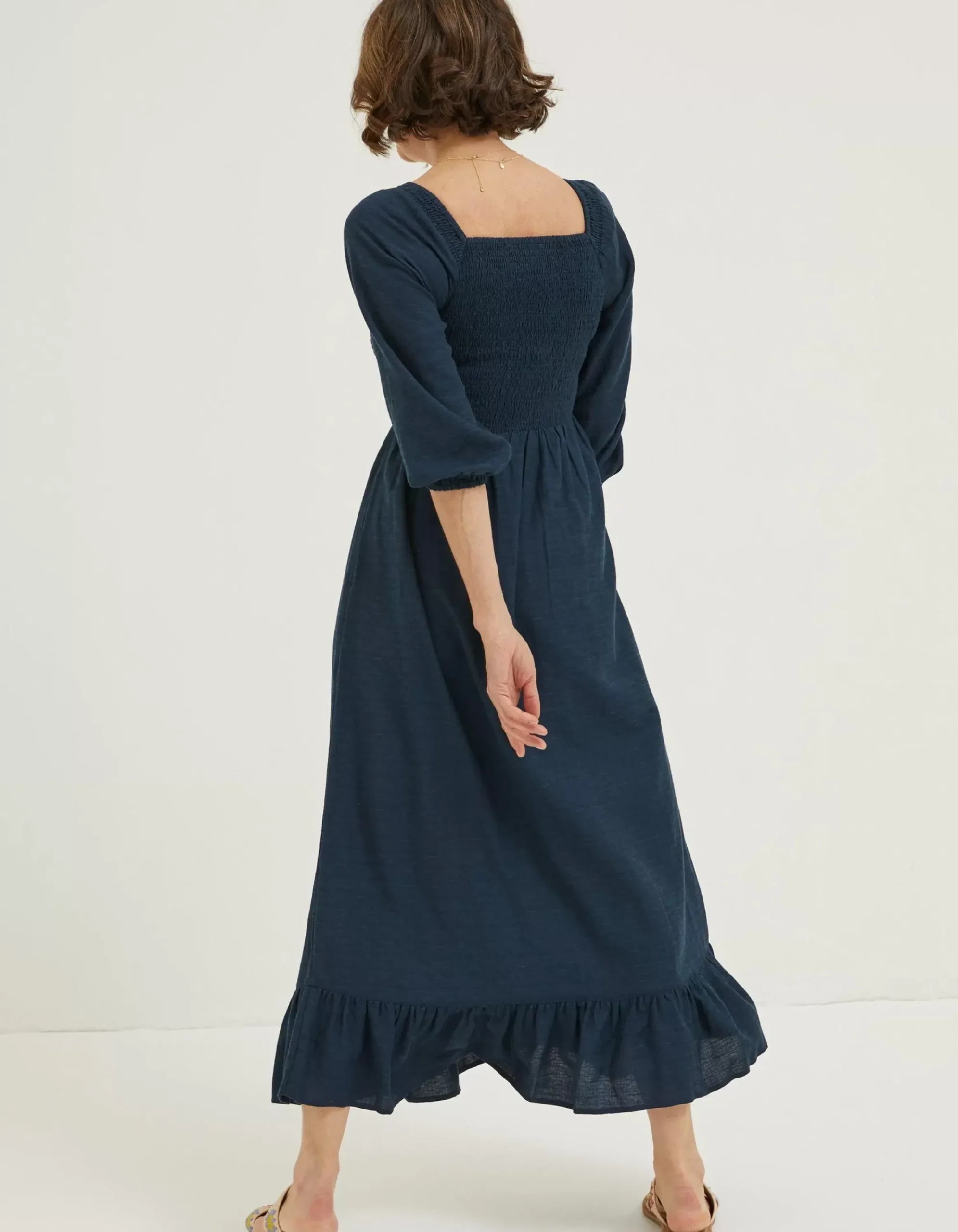 Women FatFace Dresses|Adele Shirred Midi Dress