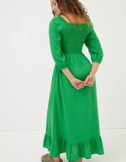 Women FatFace Dresses|Adele Shirred Midi Dress