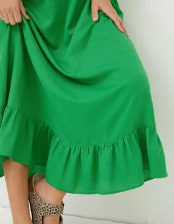 Women FatFace Dresses|Adele Shirred Midi Dress