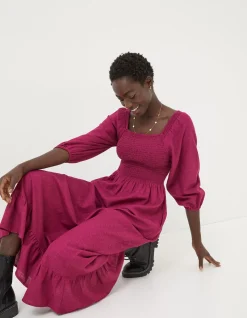 Women FatFace View All|Adele Shirred Midi Dress