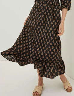 Women FatFace Dresses|Adele Woodblock Midi Dress