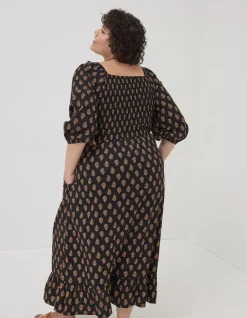 Women FatFace Dresses|Adele Woodblock Midi Dress