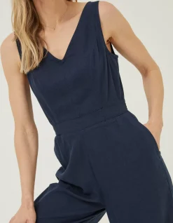 Women FatFace Jumpsuits & Playsuits|Aderyn Linen Blend Jumpsuit