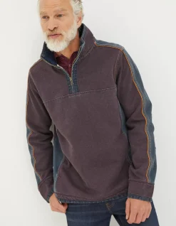 Men FatFace Sweatshirts & Hoodies|Airlie Colour Block Sweatshirt
