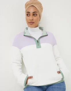 Women FatFace Sweatshirts & Hoodies|Airlie Colour Block Sweat