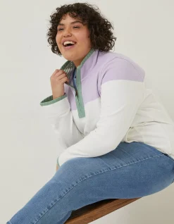 Women FatFace Sweatshirts & Hoodies|Airlie Colour Block Sweat