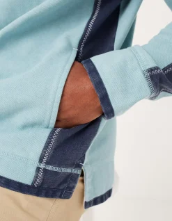 Men FatFace Sweatshirts & Hoodies|Airlie Cuff Stripe Pocket Sweat
