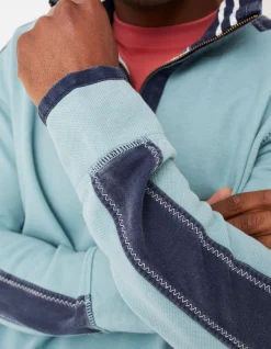 Men FatFace Sweatshirts & Hoodies|Airlie Cuff Stripe Pocket Sweat