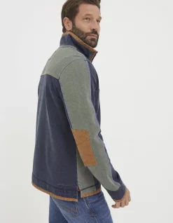 Men FatFace View All|Airlie Panel Contrast Sweatshirt