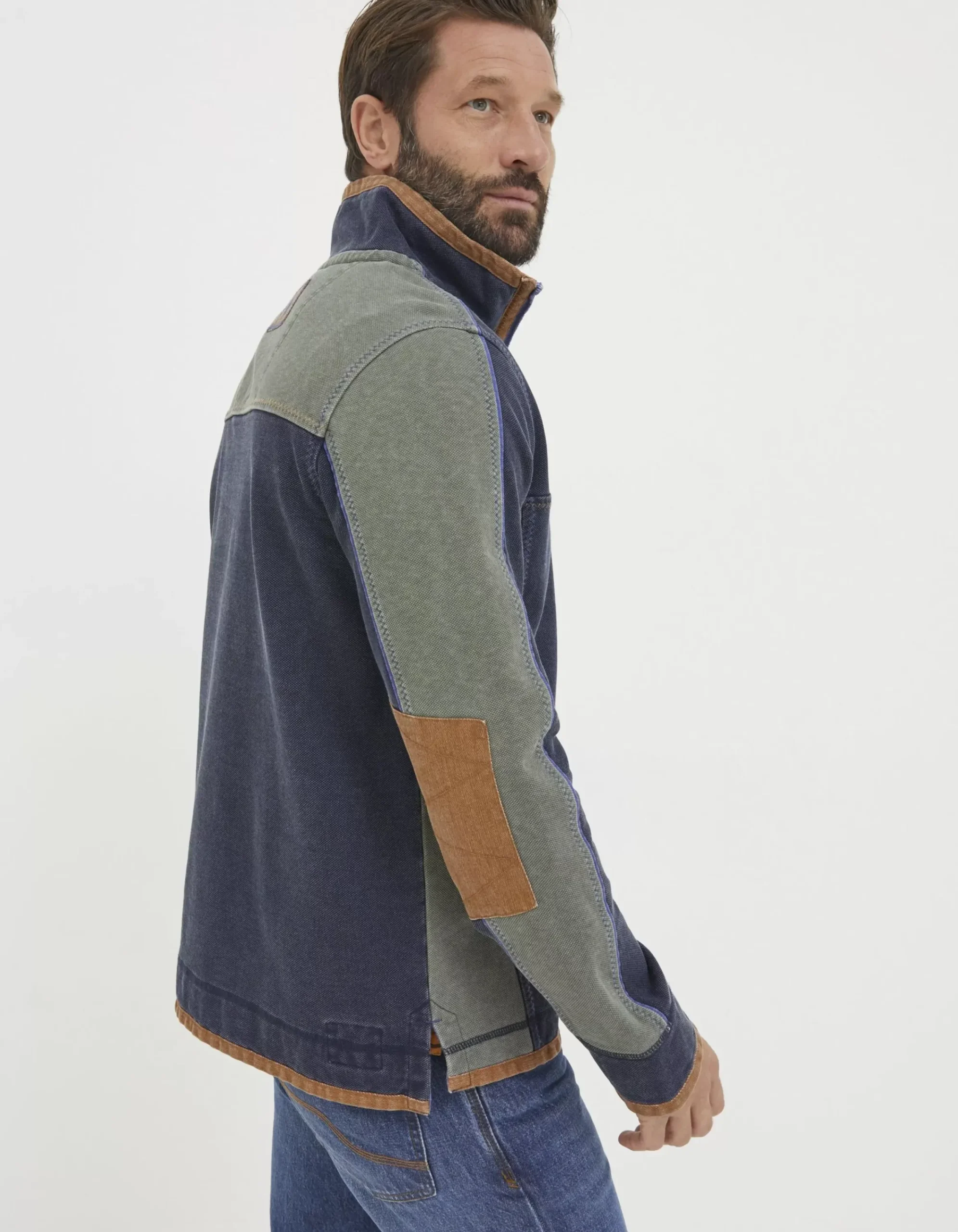 Men FatFace View All|Airlie Panel Contrast Sweatshirt