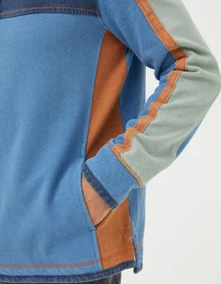 Men FatFace Sweatshirts & Hoodies|Airlie Panel Contrast Sweatshirt