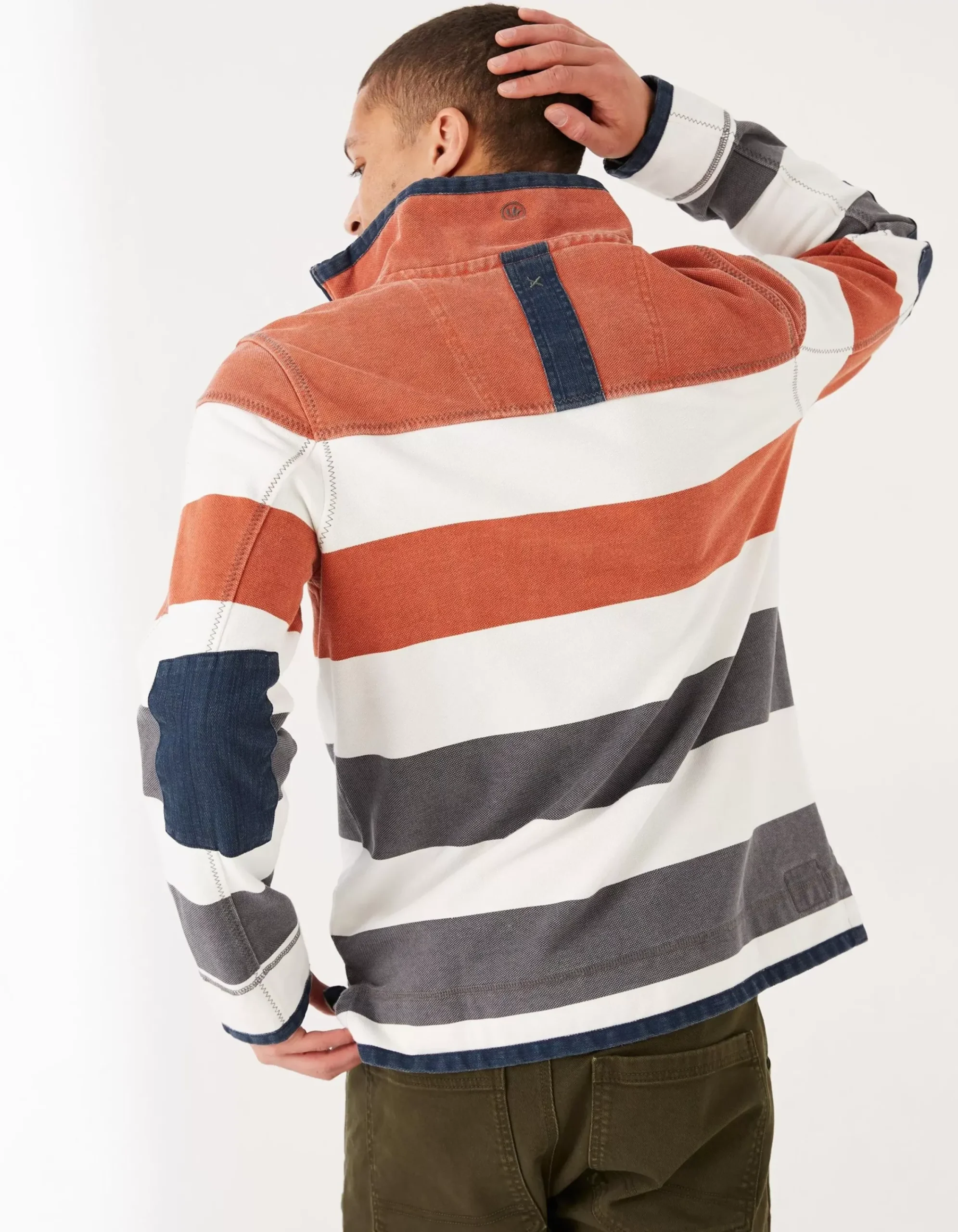 Men FatFace Sweatshirts & Hoodies|Airlie Rugby Stripe Sweat