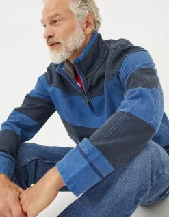 Men FatFace Sweatshirts & Hoodies|Airlie Tonal Stripe Sweatshirt